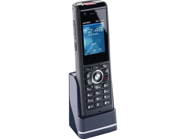 Telefon DECT65 IP med IP beskyttelse 65 sort