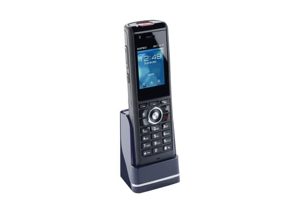 Telefon DECT65 IP med IP beskyttelse 65 sort