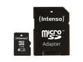 Miniatyrbilde 3 av 5: Intenso Class 10 - Flashminnekort (microSDHC til SD-adapter inkludert) - 4 GB - Class 10 - microSDHC