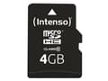 Miniatyrbilde 4 av 5: Intenso Class 10 - Flashminnekort (microSDHC til SD-adapter inkludert) - 4 GB - Class 10 - microSDHC
