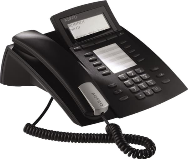 AGFEO ST 42 IP, IP Phone, Musta, Johdollinen puhelin, Pöytä/Seinä, 1000 entries, 210 mm