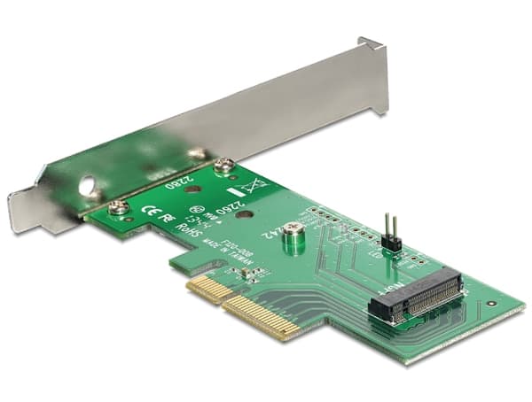 Delock PCI Express Card > 1 x internal M.2 NGFF - Kontrollerkort - 1 Kanal - M.2 Card - PCIe 3.0 x4