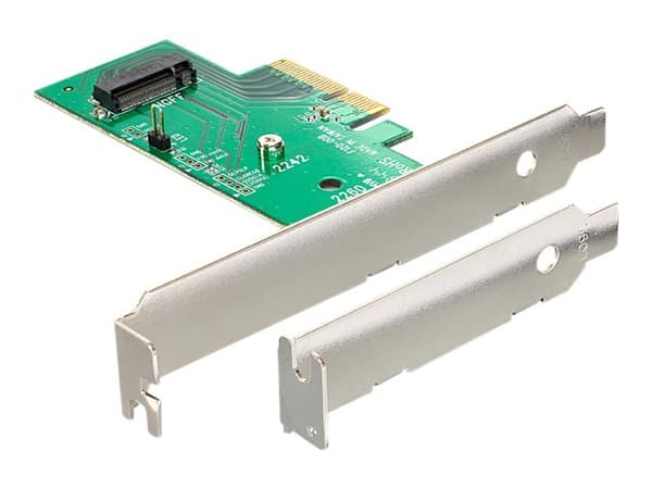 Delock PCI Express Card > 1 x internal M.2 NGFF - Kontrollerkort - 1 Kanal - M.2 Card - PCIe 3.0 x4 Grön, Grå