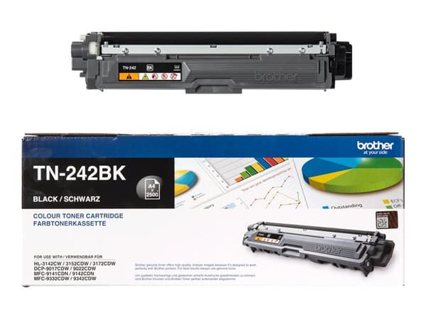 Brother TN242BK - Svart - original - tonerpatron - for Brother DCP-9017, DCP-9022, HL-3142, HL-3152, HL-3172, MFC-9142, MFC-9332, MFC-9342
