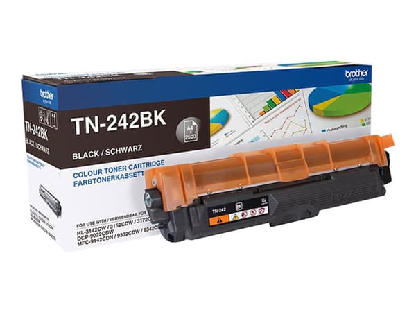 Brother TN242BK - Svart - original - tonerpatron - for Brother DCP-9017, DCP-9022, HL-3142, HL-3152, HL-3172, MFC-9142, MFC-9332, MFC-9342