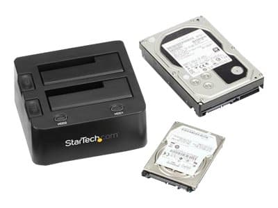 StarTech.com Dual-Bay USB 3.0 til SATA-harddisk-dokkingstasjon, USB-harddiskdokkingstasjon, ekstern 2.53.5 SATA IIIIII, SSDHDD-dokkingstasjon, Hot-Sw