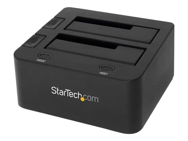 StarTech.com Dual-Bay USB 3.0 til SATA-harddisk-dokkingstasjon, USB-harddiskdokkingstasjon, ekstern 2.53.5 SATA IIIIII, SSDHDD-dokkingstasjon, Hot-Sw