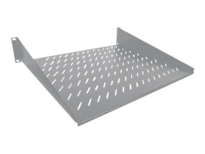 Intellinet 19" Cantilever-hylly, 2U, 2-pisteen etukiinnitys, 400mm syvyys, tuuletettu, max 25kg, harmaa, kolmen vuoden takuu - Rackhylde - grå, RAL 7