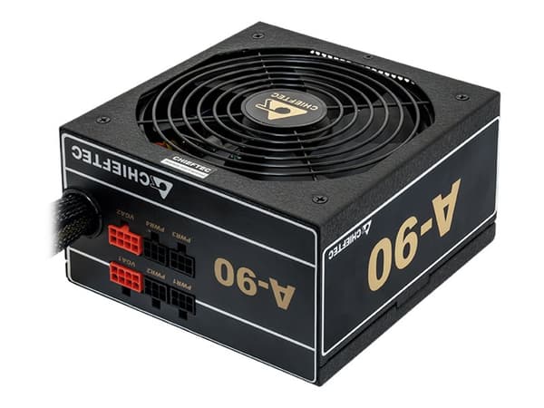 Chieftec A-90 Series GDP-750C - Strømforsyning (intern) - ATX12V 2.3 - 80 PLUS Gold - AC 230 V - 750 watt - aktiv PFC - svart