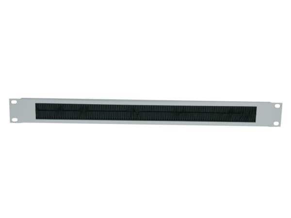 Intellinet 19" Cable Entry Panel, 2U, with Brush Insert, Grey - Rackkabeladgangspanel med børste - grå, RAL 7035 - 2U - 19"