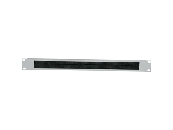 Intellinet 19" Cable Entry Panel, 2U, with Brush Insert, Grey - Rackkabeladgangspanel med børste - grå, RAL 7035 - 2U - 19"