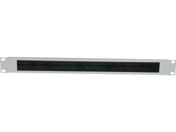 Intellinet 19" Cable Entry Panel, 2U, with Brush Insert, Grey - Rackkabeladgangspanel med børste - grå, RAL 7035 - 2U - 19"