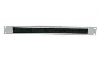Intellinet 19" Cable Entry Panel, 2U, with Brush Insert, Grey - Rackkabeladgangspanel med børste - grå, RAL 7035 - 2U - 19"