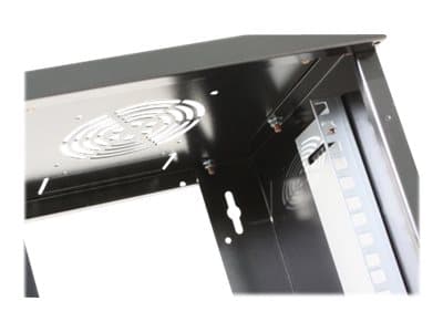 Intellinet Network Cabinet, Wall Mount (Standard), 6U, Usable Depth 265mm/Width 239mm, Black, Assembled, Max 60kg, Metal & Glass Door, Back Panel, Re