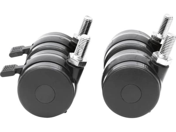 Intellinet Caster Wheel Set for 19" Racks, Set of Four, Two Brakes, Heavy-Duty - Rack-castersett - svart - 19"