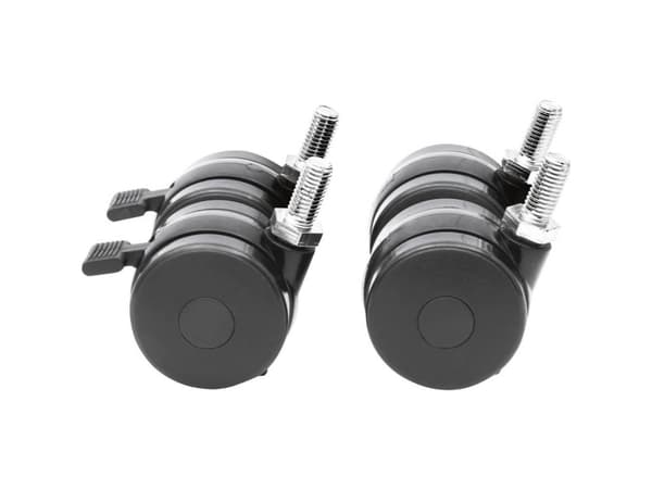Intellinet Caster Wheel Set for 19" Racks, Set of Four, Two Brakes, Heavy-Duty - Rack-castersett - svart - 19"
