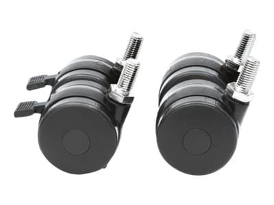 Intellinet Caster Wheel Set for 19" Racks, Set of Four, Two Brakes, Heavy-Duty - Rack-castersett - svart - 19"