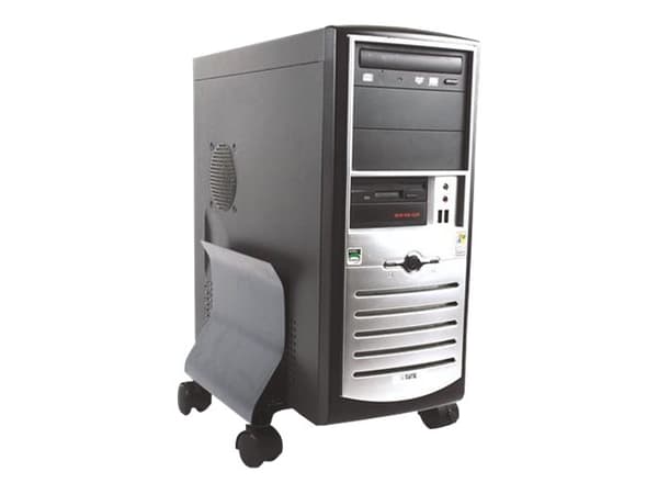 Fellowes 9169201, Keskusyksikköteline pyöräalustalla, Grafiitti, Metalli, 218 mm, 82 mm, 15,2 cm