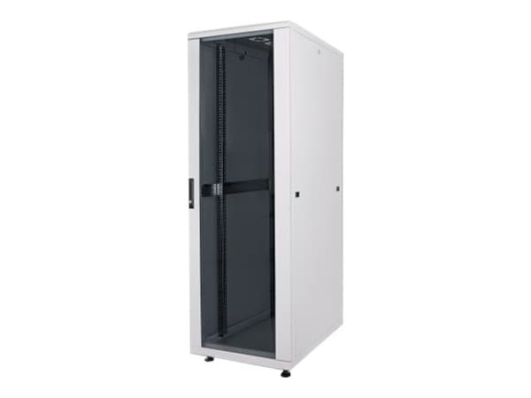 Intellinet Network Cabinet, Free Standing (Standard), 22U, Usable Depth 123 to 373mm/Width 503mm, Grey, Flatpack, Max 1500kg, Server Rack, IP20 rated