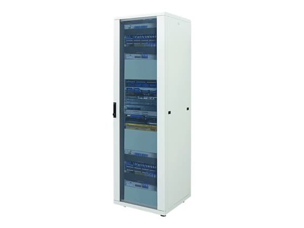 Intellinet Network Cabinet, Free Standing (Standard), 22U, Usable Depth 123 to 373mm/Width 503mm, Grey, Flatpack, Max 1500kg, Server Rack, IP20 rated