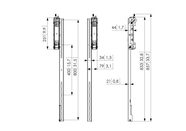 Vogel's Professional Connect-it PFS 3508 - Monteringssæt (2 interface-strips) - for flatt panel - sortering