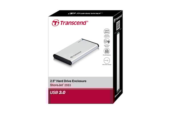 Transcend StoreJet - Lagringspakke - 2,5" - SATA 6 Gb/s - USB 3.0