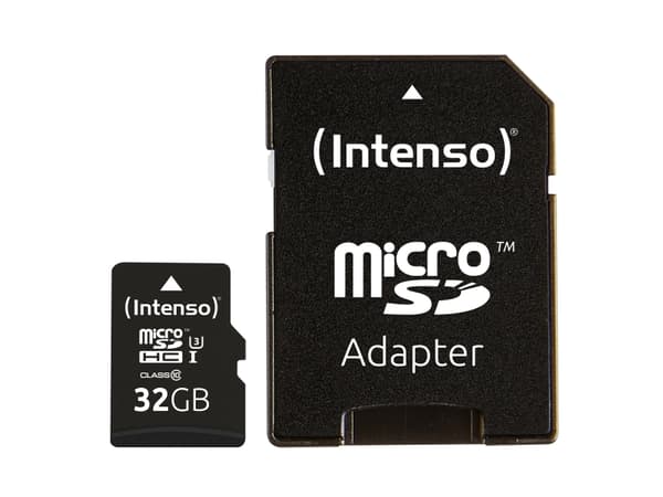 Intenso - Flash-minneskort (adapter, microSDHC till SD inkluderad) - 32 GB - UHS Class 1 / Class10 - microSDHC UHS-I