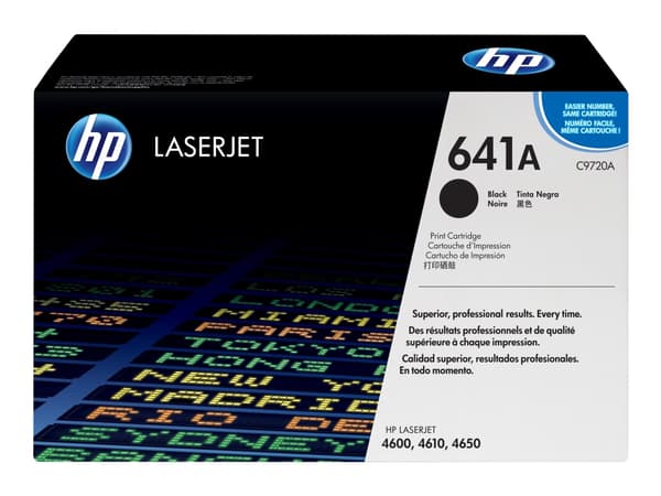 HP 641A - Svart - original - LaserJet - tonerpatron (C9720A) - for Color LaserJet 4600, 4610, 4650