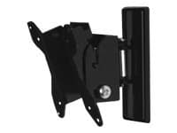 B-TECH BT7518 - Monteringssett (tippe/svivel-veggmontering) - for flatpanel - pianosvart - skjermstørrelse: 10"-23" - veggmonterbar Sort