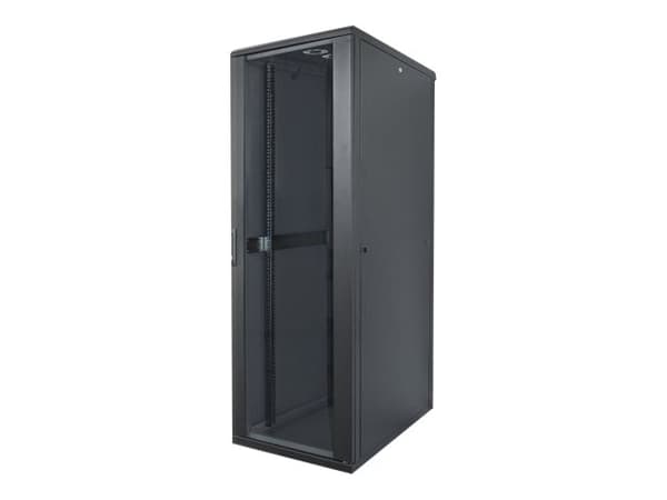 Intellinet-verkkokaappi, vapaasti seisova (vakio), 32U, käyttösyvyys 123-573mm/leveys 703mm, musta, Flatpack, Max 1500kg, palvelinteline, IP20-luokit