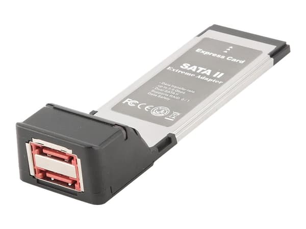 Gembird PCMCIAX-ESATA22, ExpressCard, eSATA, Kannettava tietokone, 116 mm, 34 mm, 22 mm