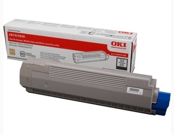 OKI - Tonerkassett - 1 x svart - 8000 sider - for C810CDTN, 810DN, 810N, 830CDTN, 830dn, 830dtn, 830n (44059108)