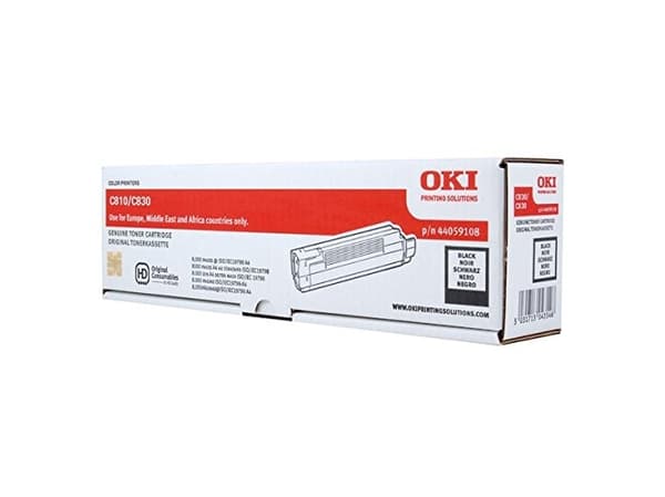 OKI - Tonerkassett - 1 x svart - 8000 sider - for C810CDTN, 810DN, 810N, 830CDTN, 830dn, 830dtn, 830n (44059108)