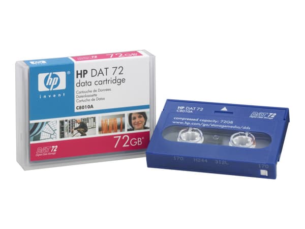 HPE - DAT-72 - 36 GB / 72 GB - blå - for HPE DAT 72; StorageWorks DAT 160, DAT 72; StorageWorks Rack-Mount Kit DAT 160
