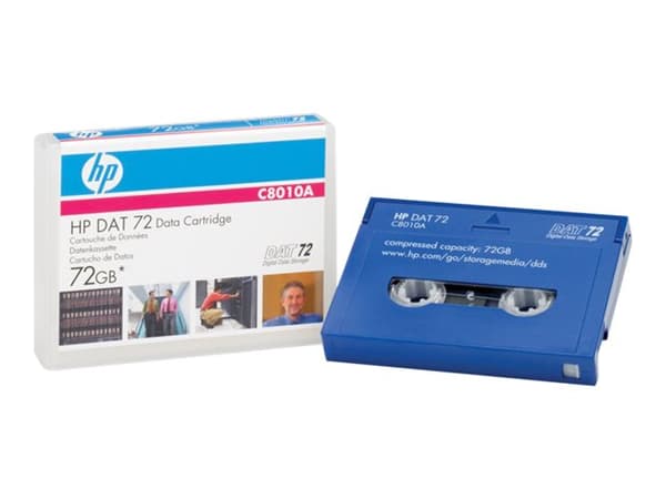 HPE - DAT-72 - 36 GB / 72 GB - blå - for HPE DAT 72; StorageWorks DAT 160, DAT 72; StorageWorks Rack-Mount Kit DAT 160