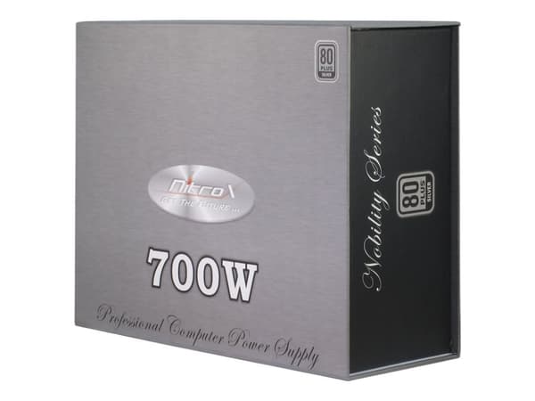 Inter-Tech Coba Nitrox Nobility CN-700NS 85+ - Virtalähde (sisäinen) - ATX12V 2.3 - 80 PLUS Silver - AC 100-240 V - 700 Watt - aktiivinen PFC musta, Oranssi