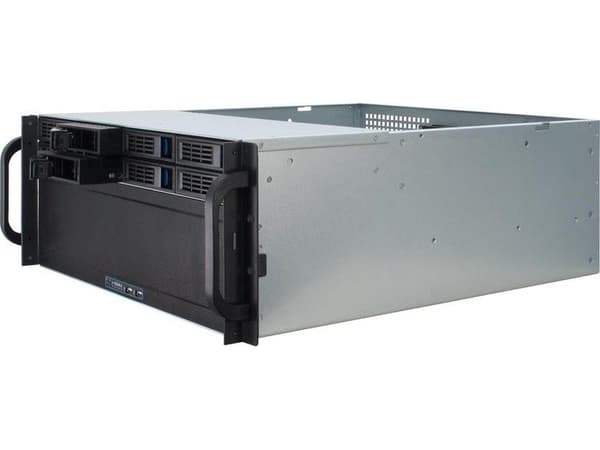Inter-Tech IPC 4U-4408 - Rackmonterbar - 4U - forlenget ATX / SSI EEB - ingen strømforsyning (ATX) - USB
