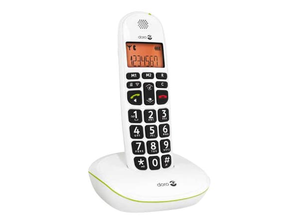 DORO PhoneEasy 100w - Trådlös telefon med nummerpresentation - DECT\GAP - vit