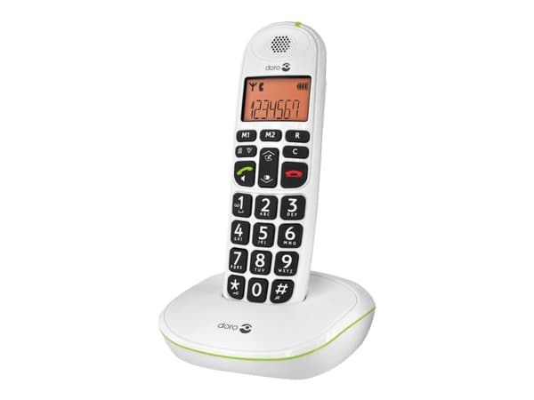 DORO PhoneEasy 100w - Trådløs telefon med anrops-ID - DECT\GAP - hvit Hvit