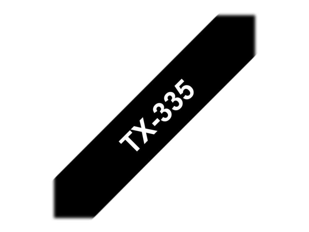 Brother TX-335 etikett-tejp Svart på vitt