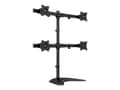 Miniatyrbilde 4 av 5: Multibrackets M Deskstand Basic Quad - Monteringssett (skrivebordsmontering) - for 4 LCD-skjermer - stål, høyverdig aluminium - svart - skjermstørrel