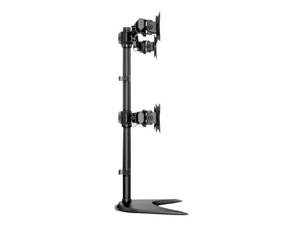 Multibrackets M Deskstand Basic Quad - Monteringssett (skrivebordsmontering) - for 4 LCD-skjermer - stål, høyverdig aluminium - svart - skjermstørrel
