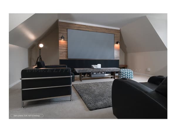 Elite Screens Aeon Series AR120WH2 - Projeksjonsskjerm - veggmonterbar - 120" (305 cm) - 16:9 - CineWhite - svart Grå