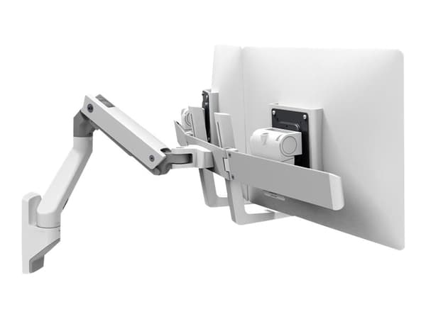 Ergotron HX - Monteringssett (leddarm, utvidelse, hengselbue, 2 svingtapper, håndtak, veggmontering) - for 2 LCD-skjermer - hvit - skjermstørrelse: i