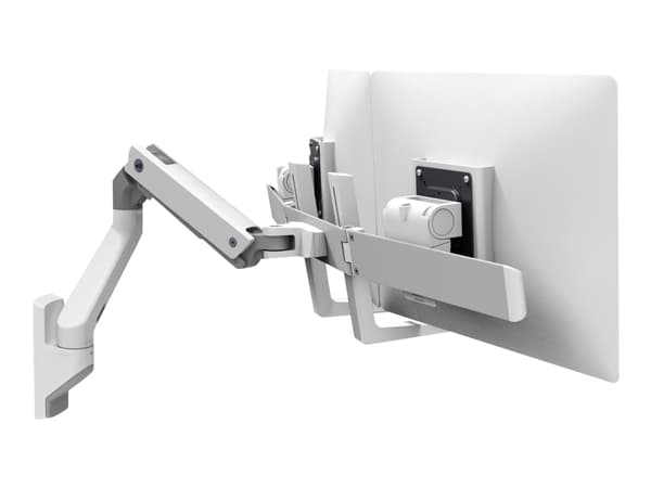 Ergotron HX - Monteringssett (leddarm, utvidelse, hengselbue, 2 svingtapper, håndtak, veggmontering) - for 2 LCD-skjermer - hvit - skjermstørrelse: i