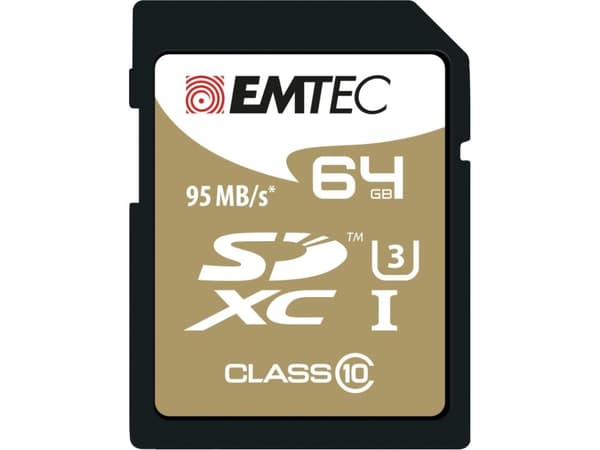 EMTEC SpeedIN' - Flashminnekort - 64 GB - UHS Class 3 / Class10 - SDXC UHS-I