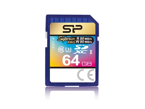 Silicon Power SDXC 64GB, 64 GB, SDXC, 90 MB/s, 45 MB/s, Blå