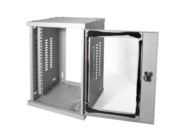 LogiLink W09Z33G, Veggmonterbar hylle, 8U, 20 kg, 17 kg, Grå