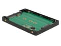 Miniatyrbild 5 av 5: Delock Converter SATA 22 Pin to M.2 - Adapter för lagringsfack - 2.5" to M.2 - svart, silver