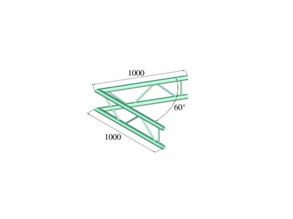Alutruss BILOCK BQ2-PAC20V 2-punkts traverse Hjørne 60 ° Alutruss BILOCK BQ2-PAC20V 2-punkts traverse Hjørne 60 °